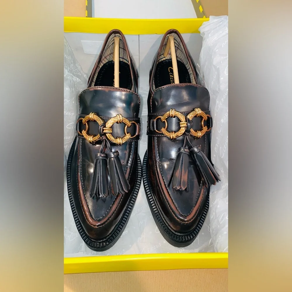 Circus by Sam Edelman Nichola
Chestnut Brush and Gold Slip-On Tassel Loafers - Picture 1 of 8
